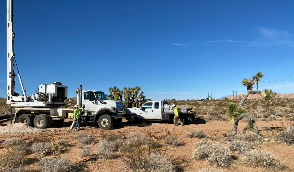 Linemen Working in Desert